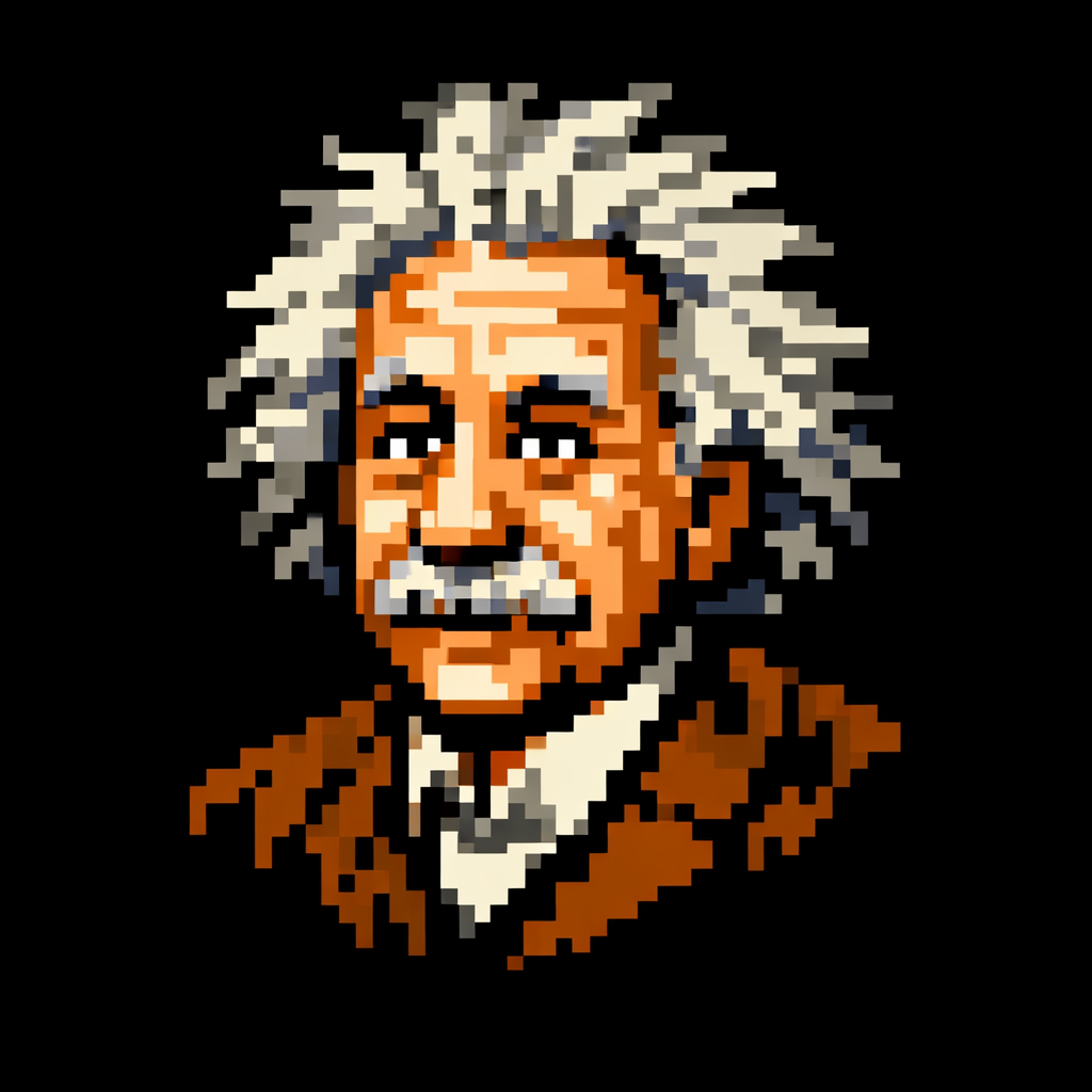 Retro Einstein bust